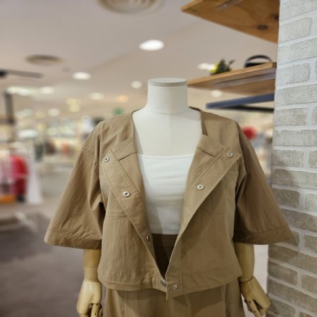 나일론 버튼 셋업 자켓