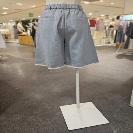 배색 포인트 숏팬츠 세트