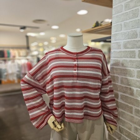 스티치 스트라이프 니트