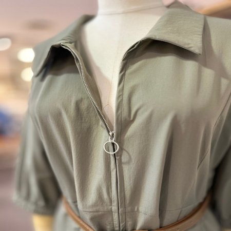 집업 5부 벨트 원피스