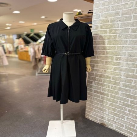 집업 5부 벨트 원피스
