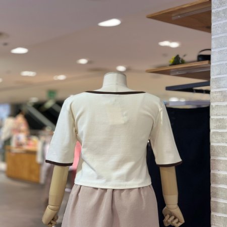 그로브 라인 배색 티셔츠