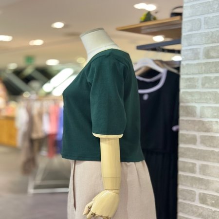 그로브 라인 배색 티셔츠