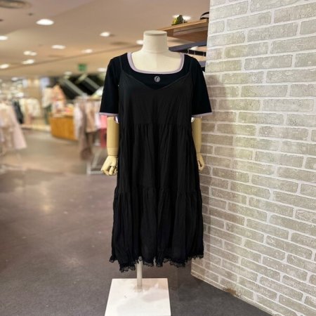 밑단 레이스 뷔스티에 원피스