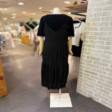 밑단 레이스 뷔스티에 원피스