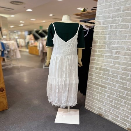 밑단 레이스 뷔스티에 원피스