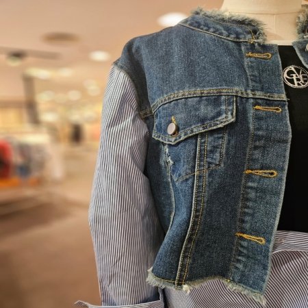 배색 스트라이프 남방