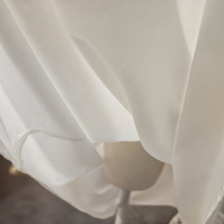 레이스 배색 슬리브 원피스