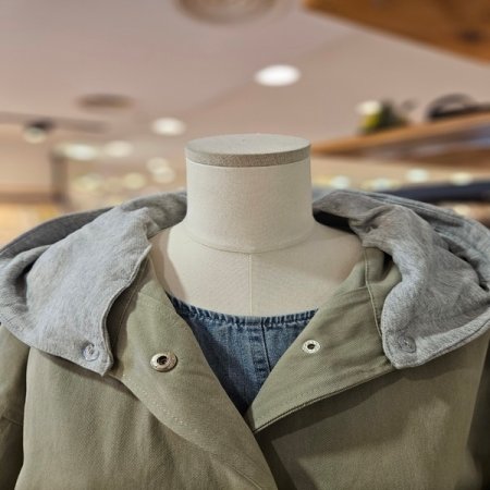 후드 배색 점퍼