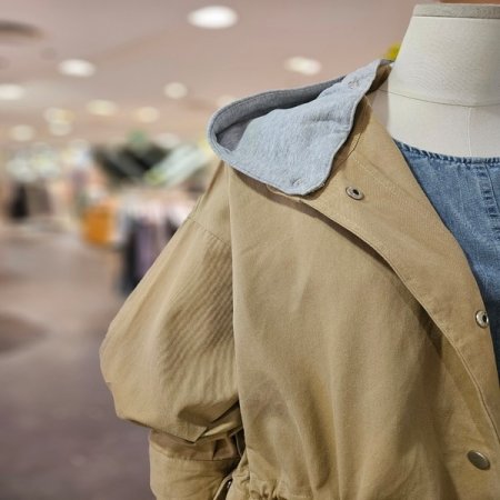 후드 배색 점퍼