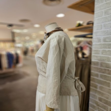 제천 벨트 린넨 자켓