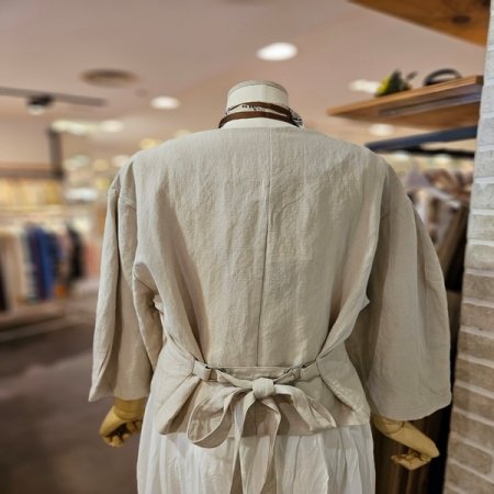 제천 벨트 린넨 자켓