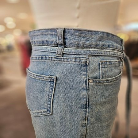 세미 부츠컷 스판 벨트 팬츠