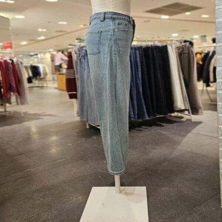 세미 와이드핏 연청 데님 팬츠