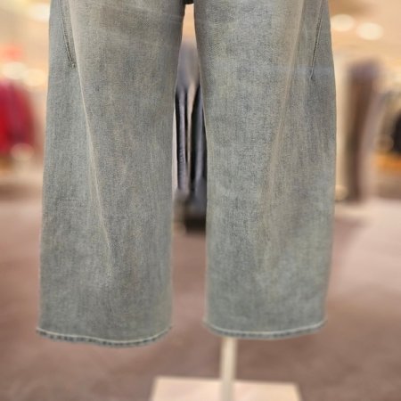 세미 와이드핏 연청 데님 팬츠