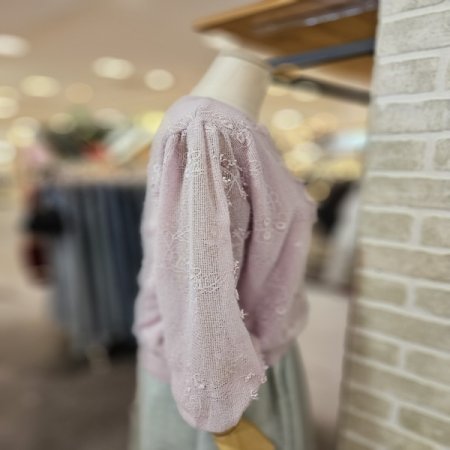 플라워 자수 니트