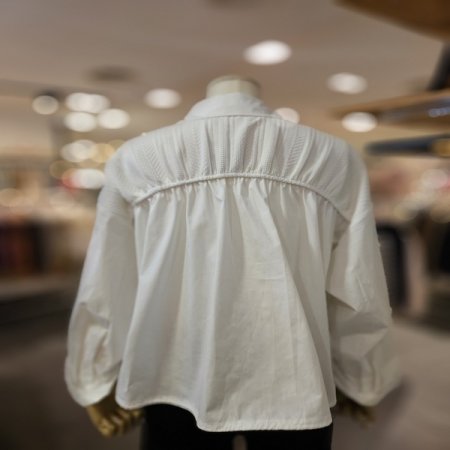 밑단 스트링 셔츠