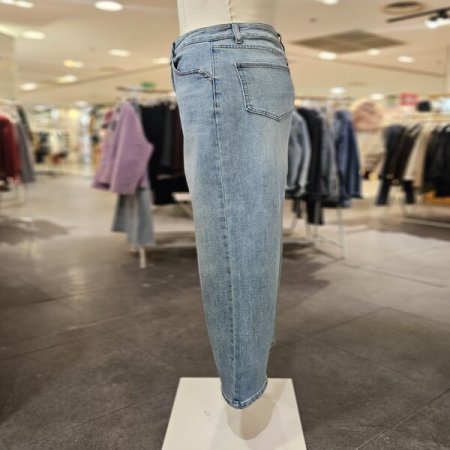 스티치 와이드 데님 팬츠