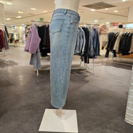 스티치 와이드 데님 팬츠