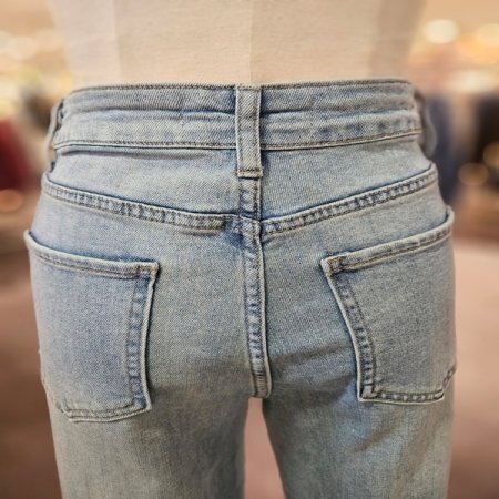 스티치 와이드 데님 팬츠