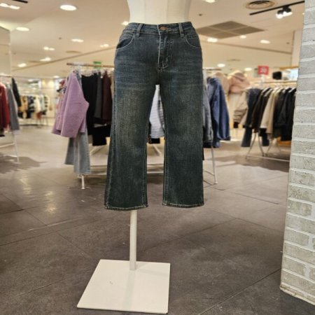 슬림핏 9부 데님 팬츠