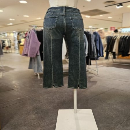 슬림핏 9부 데님 팬츠