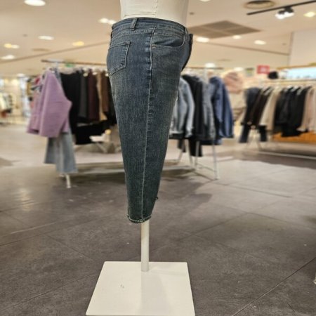 슬림핏 9부 데님 팬츠