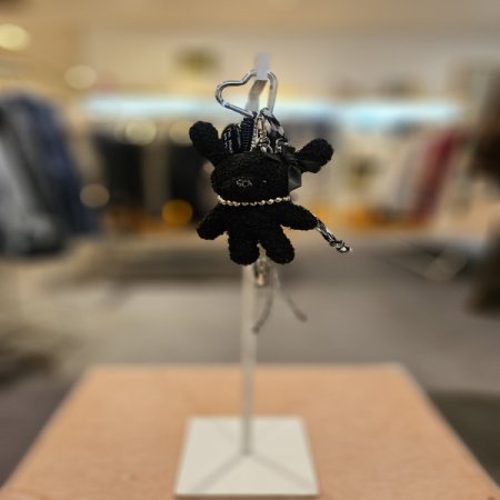 실버 하트 곰돌이 스트랩 키링