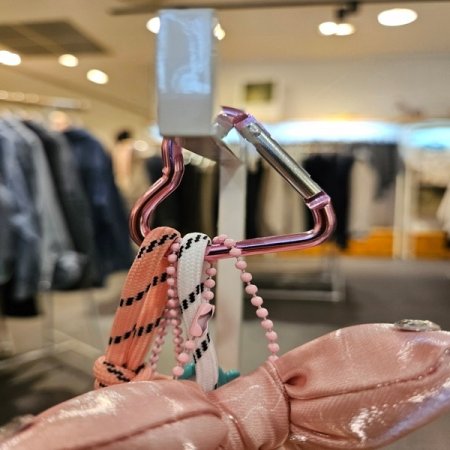 큐빅 리본 스트랩 키링