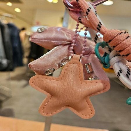 큐빅 리본 스트랩 키링