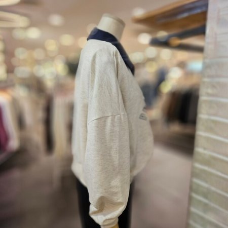 카라 배색 맨투맨 티셔츠