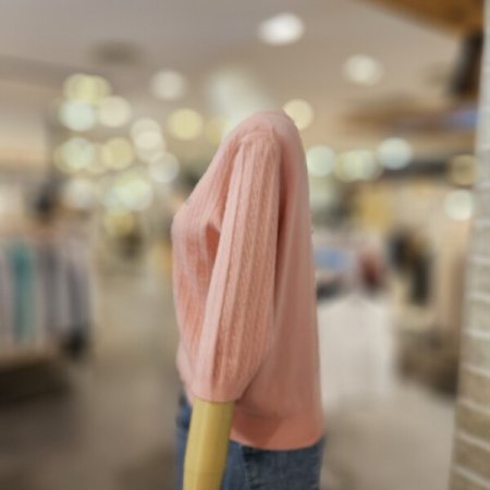 꽈배기 5부 소매 니트