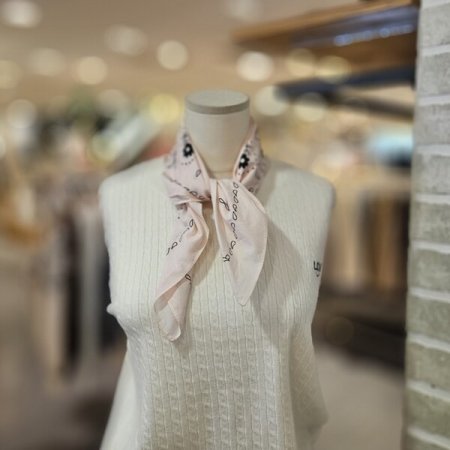 러브 자수 면 스카프