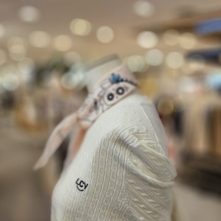 러브 자수 면 스카프