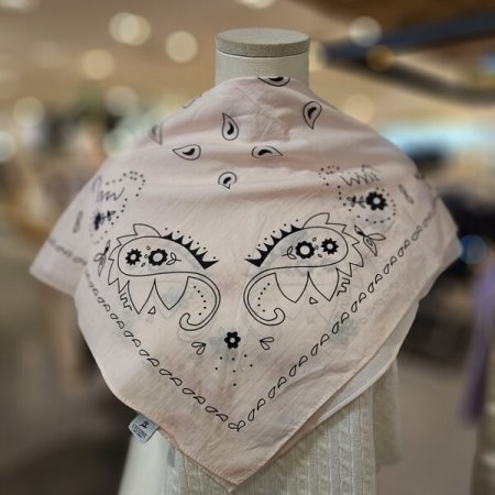 러브 자수 면 스카프