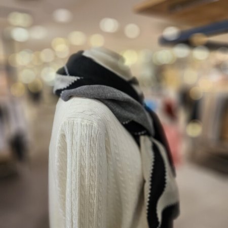 컬러 배색 롱 머플러