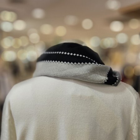 컬러 배색 롱 머플러