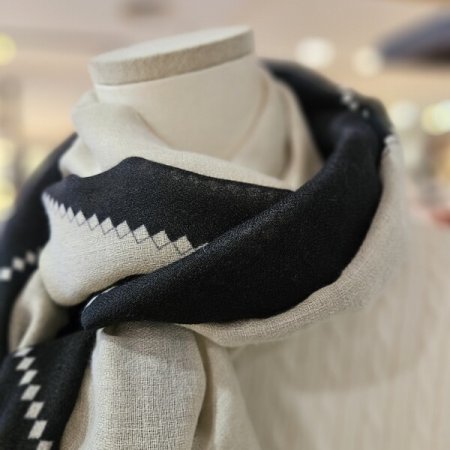 컬러 배색 롱 머플러