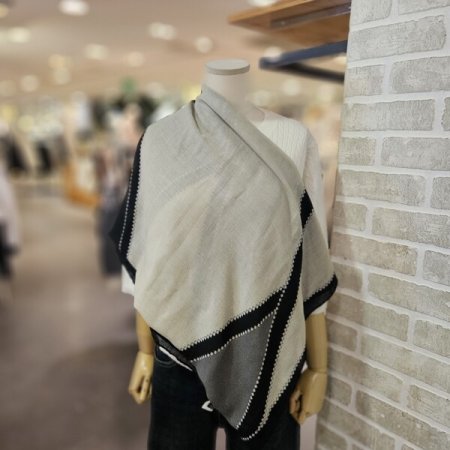 컬러 배색 롱 머플러