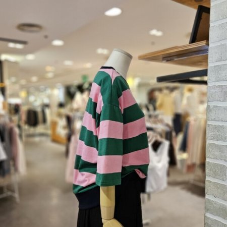 와이드 단가라 반팔 티셔츠