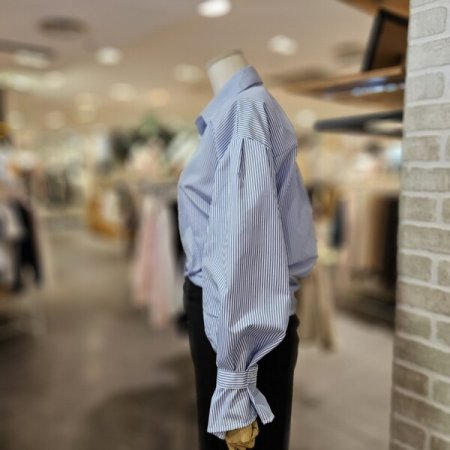 소매 비죠 스트라이프 남방