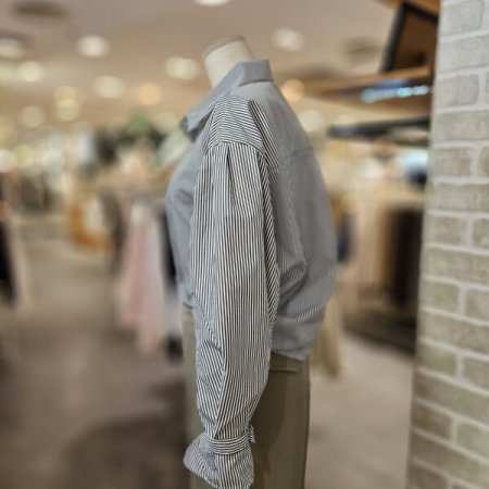 소매 비죠 스트라이프 남방
