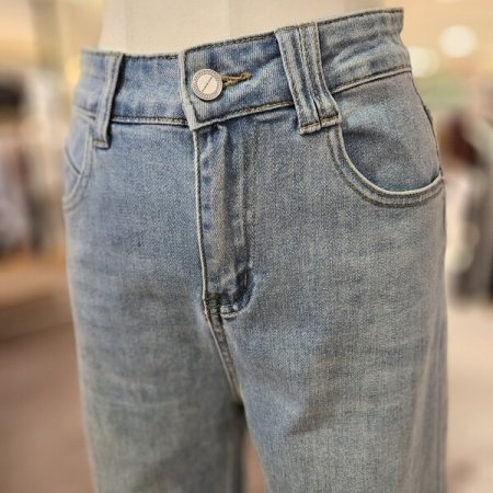 와이드 9부 데님 팬츠