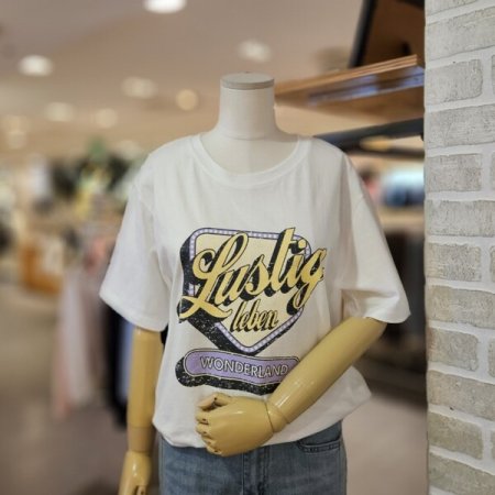 크랙 나염 반팔 티셔츠