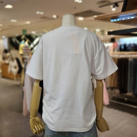 강아지 자수 반팔 티셔츠