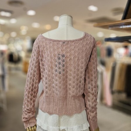 멀티 크로쉐 풀 오버 니트