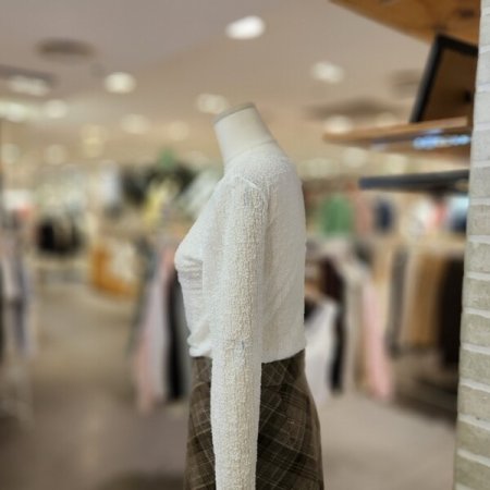 보트넥 레이스 블라우스