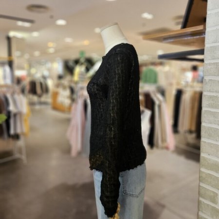 보트넥 레이스 블라우스