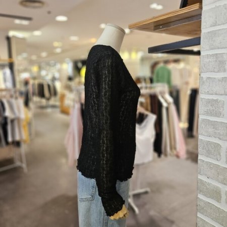 보트넥 레이스 블라우스