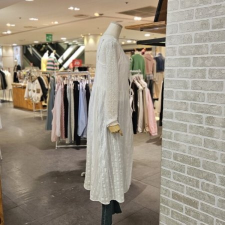 레이어드 리본 원피스